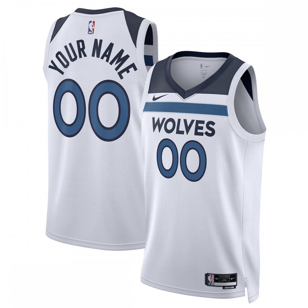Minnesota Timberwolves Unisex 2022/23 Swingman Custom Jersey White - Association Edition-Pro Kit Vault | Brand New 26/27 Sports Jerseys